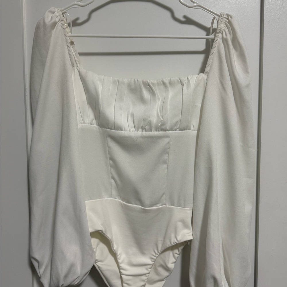 Princess Polly Laura Puff Sleeve White Bodysuit